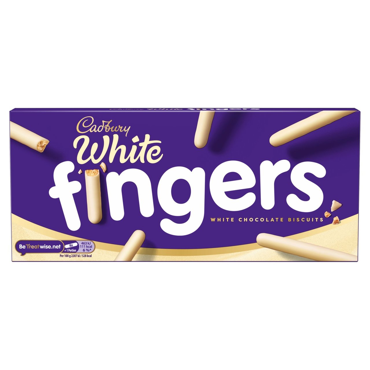 Cadbury White Chocolate Fingers Biscuits  114g