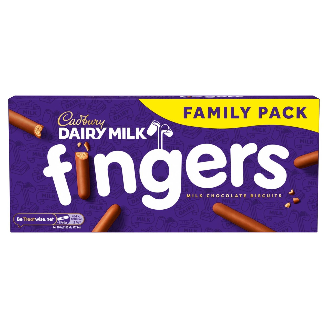 Cadbury Dairy Milk Fingers Milk Chocolate Biscuits 189g