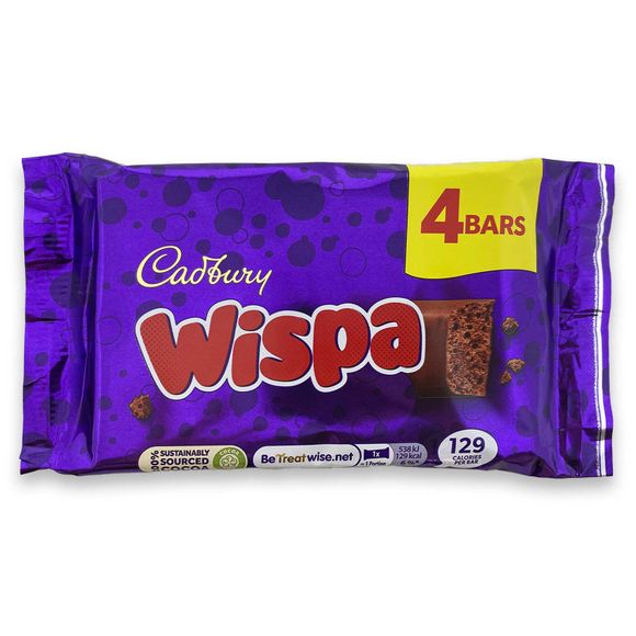 Cadbury Wispa Chocolate Bar 4 Pack 4x23.7g