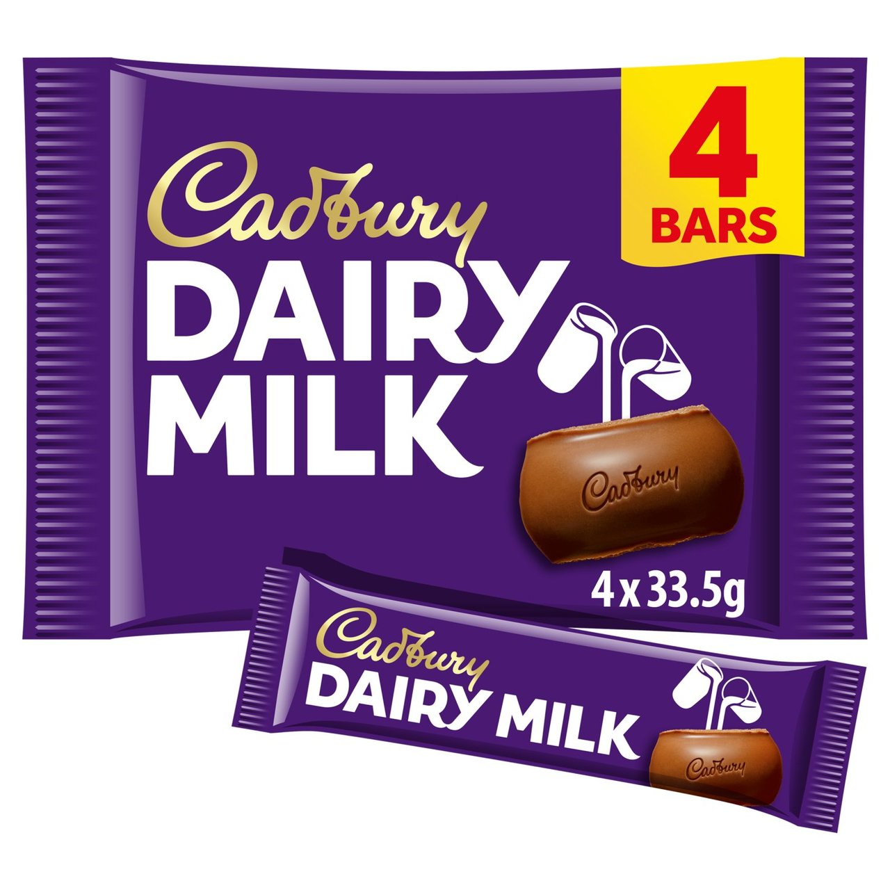 Cadbury Dairy Milk Chocolate Bar Multipack 4 Pack 134g