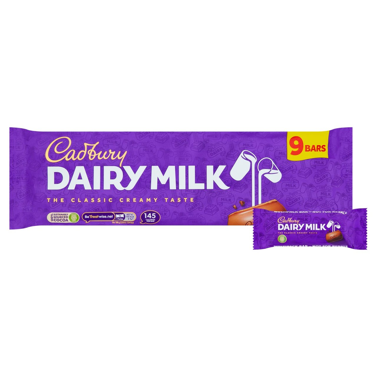 Cadbury Dairy Milk Chocolate Bars 9 Pack