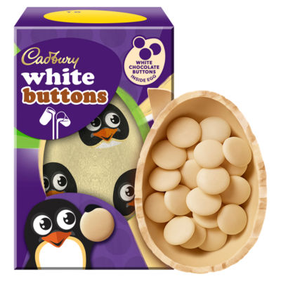 Cadbury White Chocolate and White Buttons Easter Egg