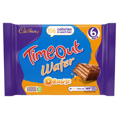 Cadbury Timeout Wafer Orange 6 x 20.2g (121.2g)