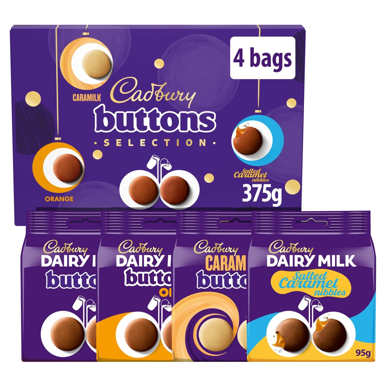 Cadbury Buttons Chocolate Selection Box, Milk and White Chocolate