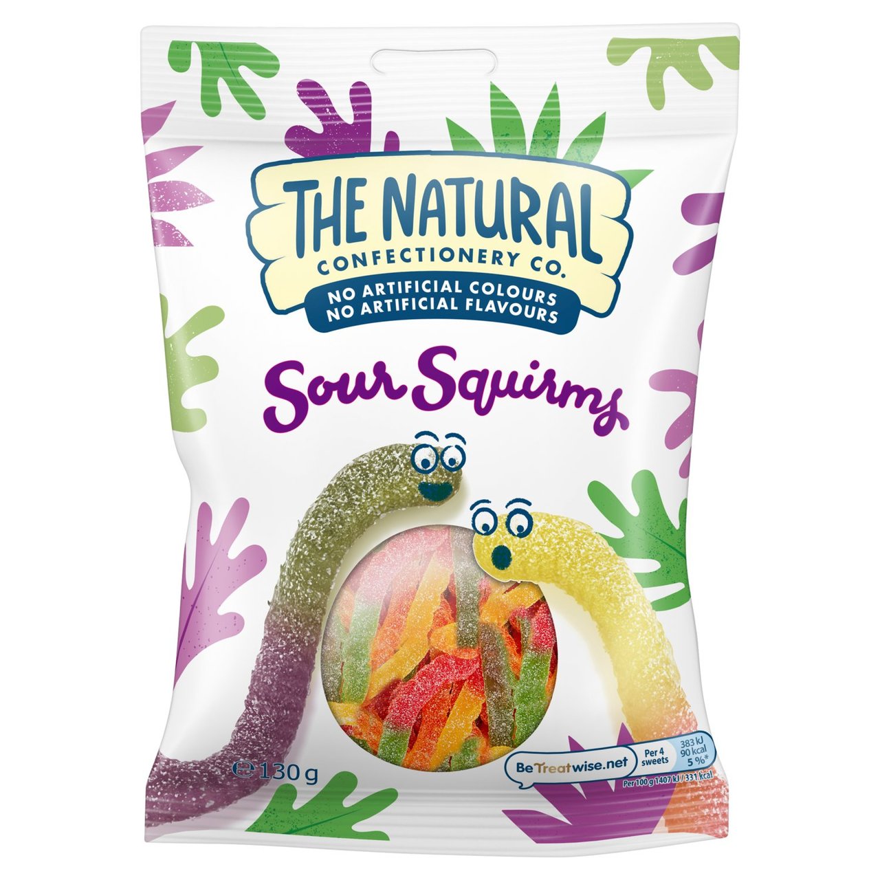 The Natural Confectionery Co. Sour Squirms Sweets Bag 