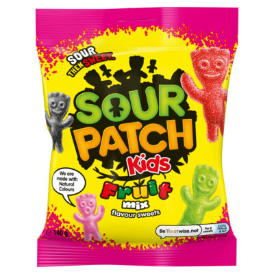 Sour Patch Kids Fruit Mix Flavour Sweets Bag