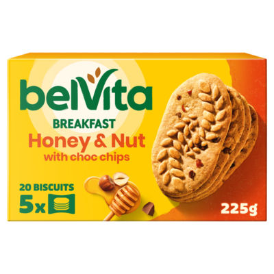 Belvita Breakfast Honey & Nut with Choc Chips 225g