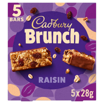 Cadbury Brunch Raisin Cereal Bars  140g