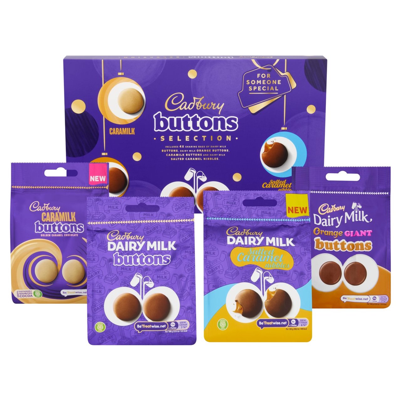 Cadbury Buttons Chocolate Selection Box, Milk and White Chocolate