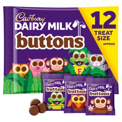 Cadbury Dairy Milk Buttons Chocolate 12 Treatsize Bags