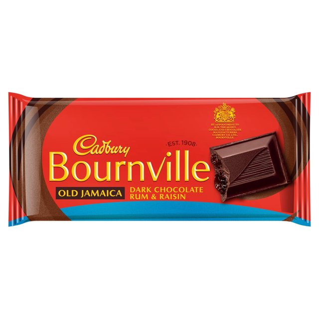 Cadbury Bournville Old Jamaica Dark Chocolate Rum & Raisin Bar 100g