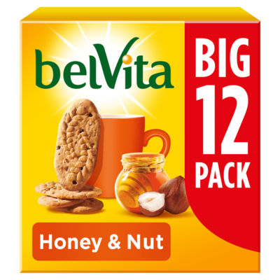 Belvita Breakfast Biscuits Honey & Nuts with Choc Chips 12 Packs