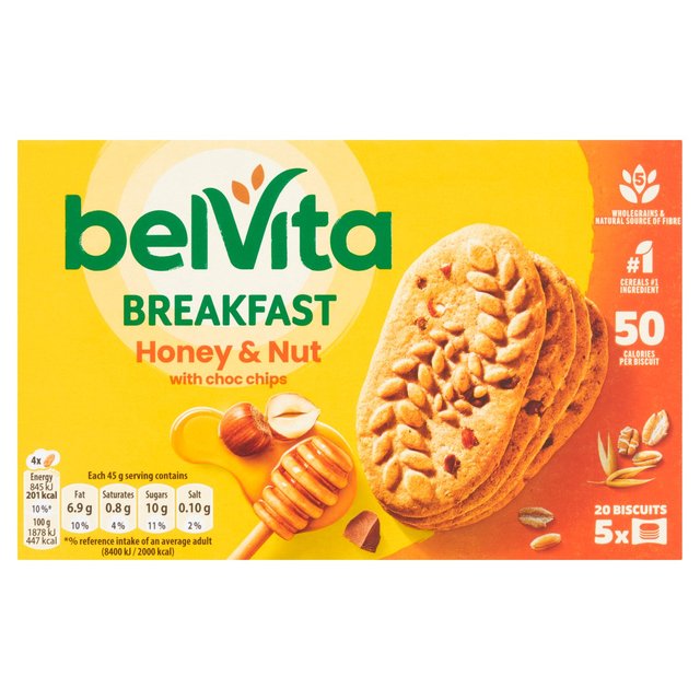 BelVita Breakfast Biscuits Honey & Nuts 5 Pack 5 x 45g