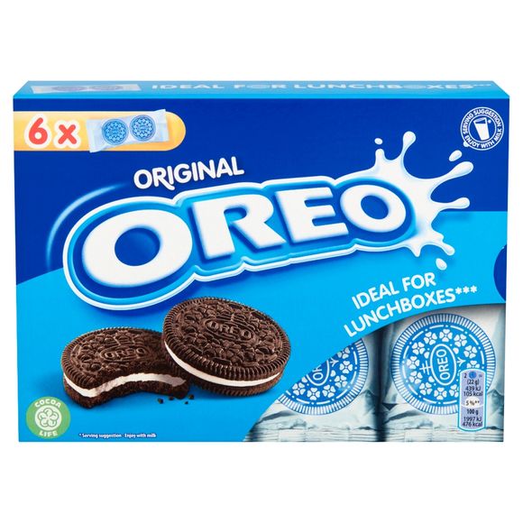 Oreo Sandwich Biscuits Vanilla 6 Snack Packs 6 x 22g