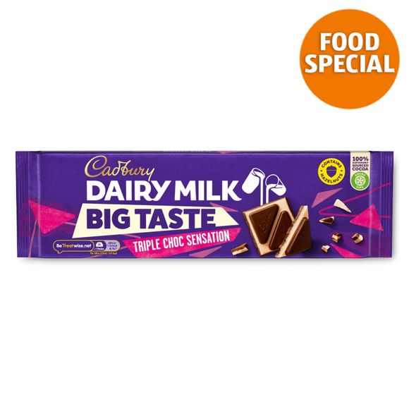 Cadbury Big Taste Triple Choc Chocolate Bar