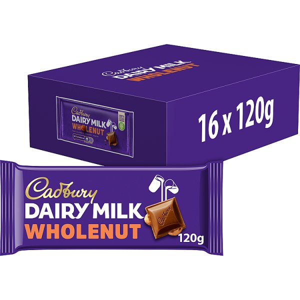 Cadbury Dairy Milk Whole Nut Chocolate Bar