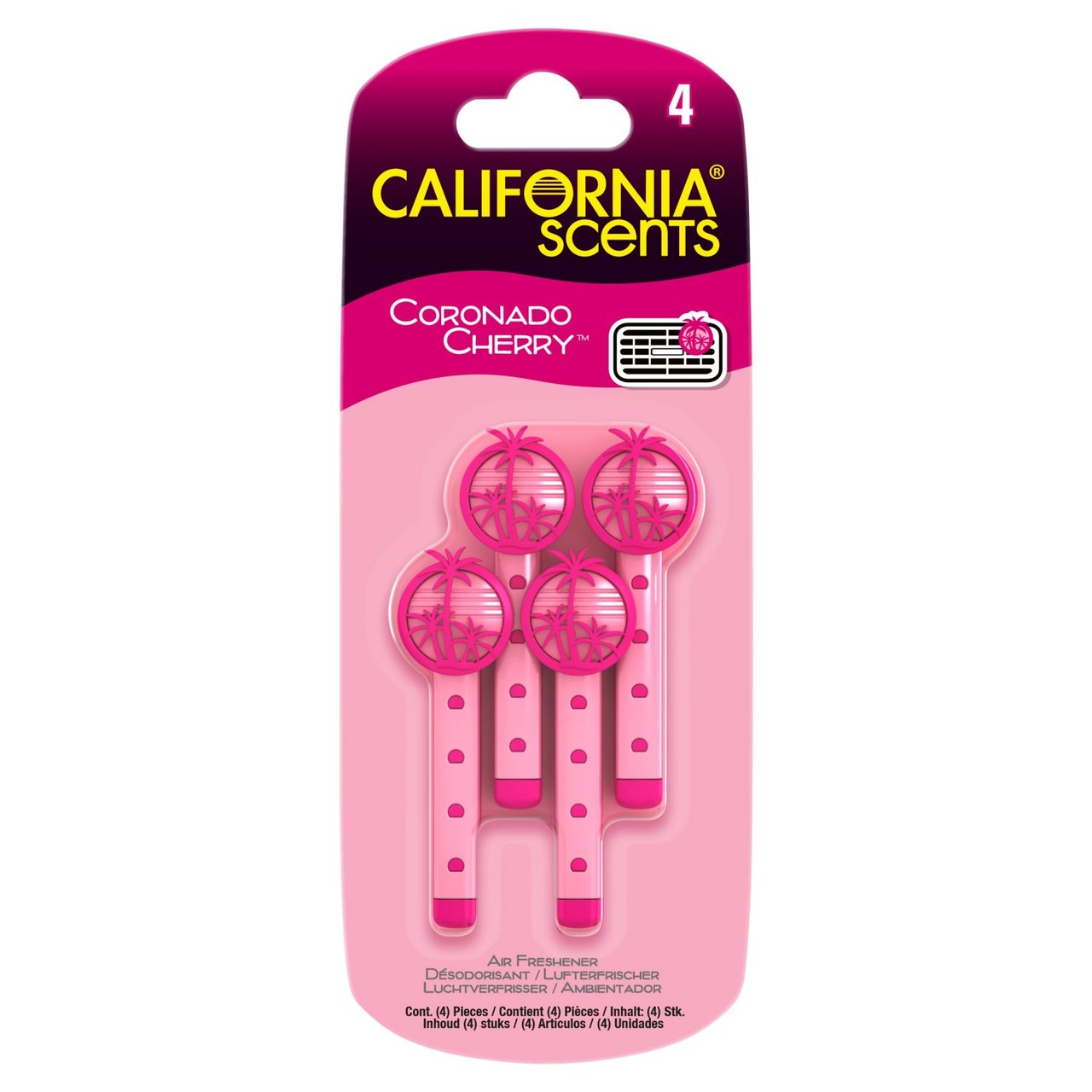 California Scents Coronado Cherry Vent Sticks Car Air Fresheners