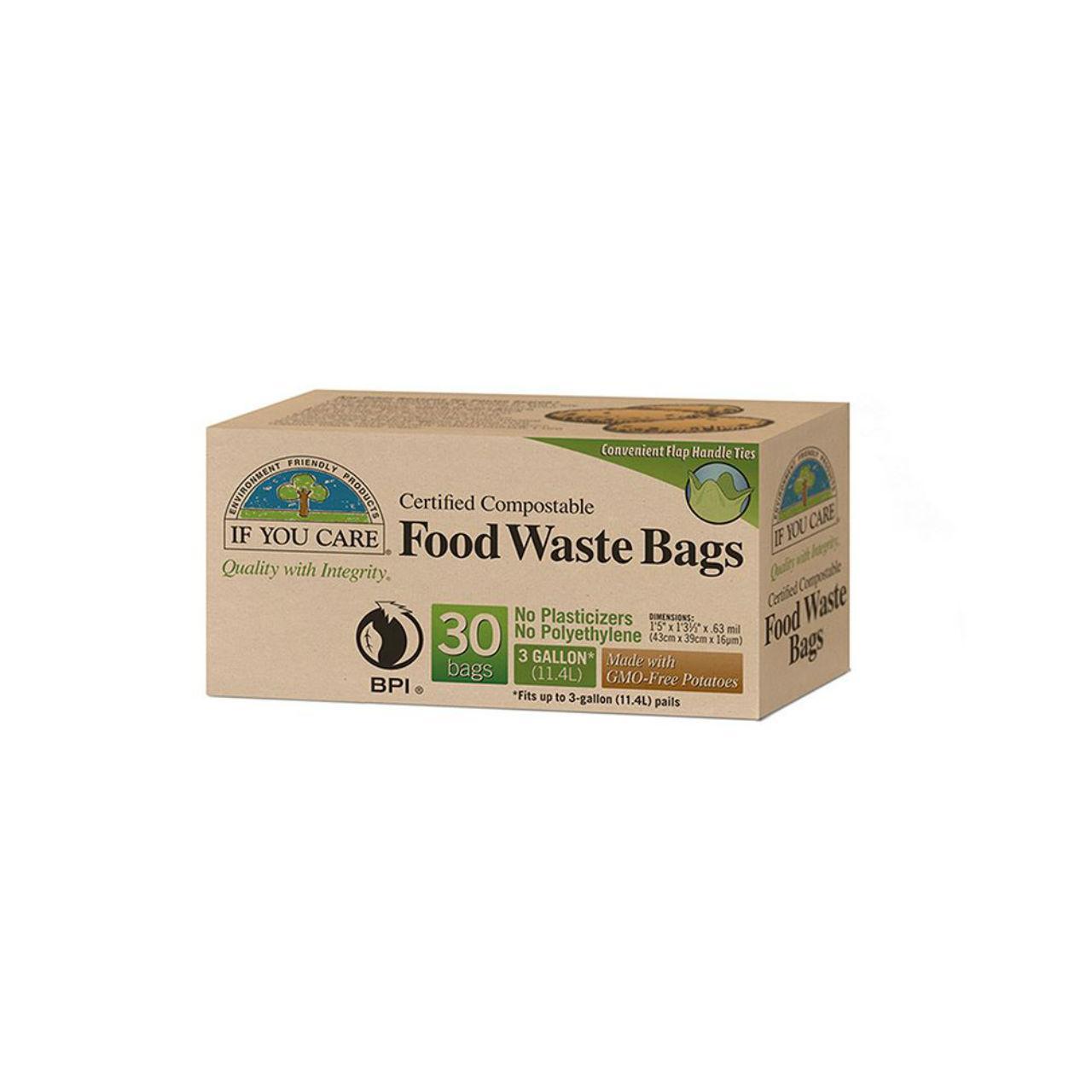 If You Care FSC Certified 3 Gallon Compostable Food Waste Bags 30 per pack