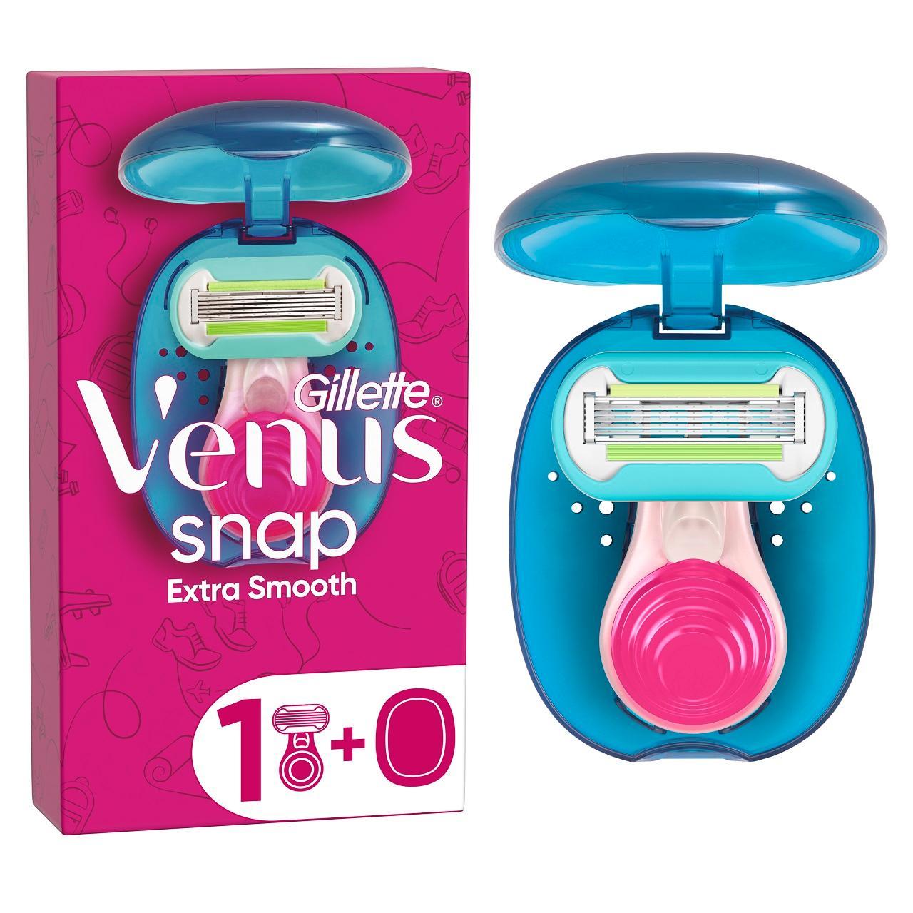 Gillette Venus Snap Extra Smooth Razor On-The-Go Blue