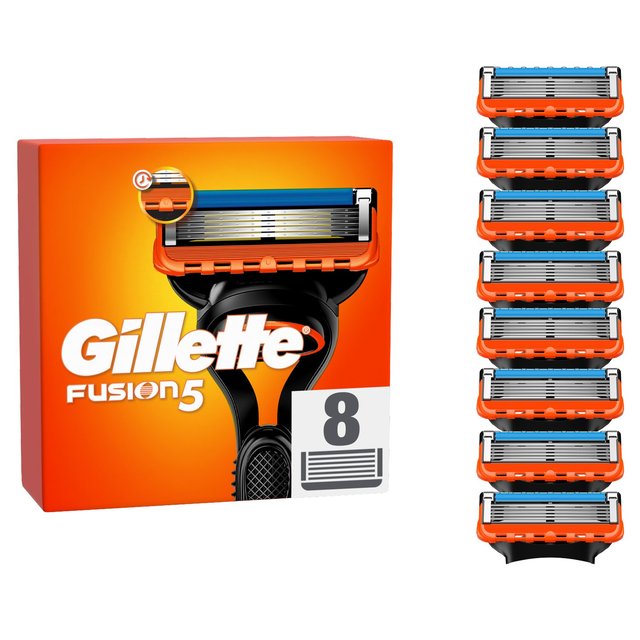 Gillette Fusion 5 Razors For Men 8 Refill Razor Blades 8 per pack -  HelloSupermarket