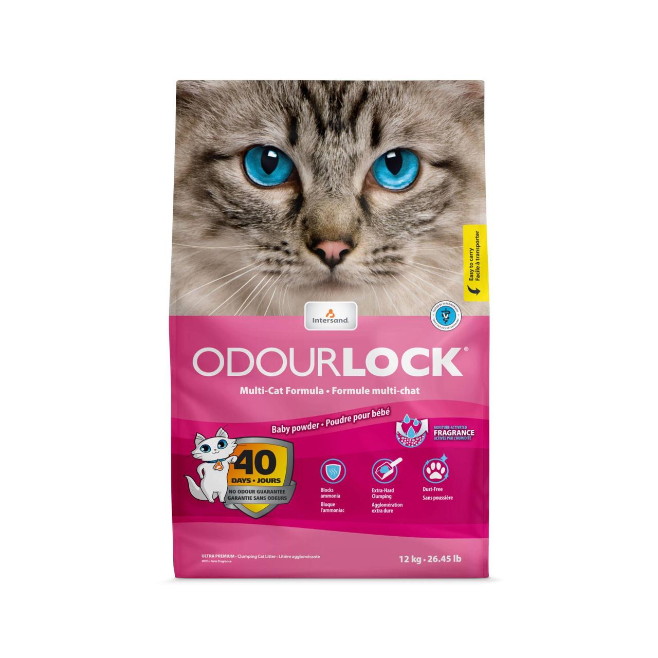 Intersand Odourlock Baby Powder Clumping Cat Litter