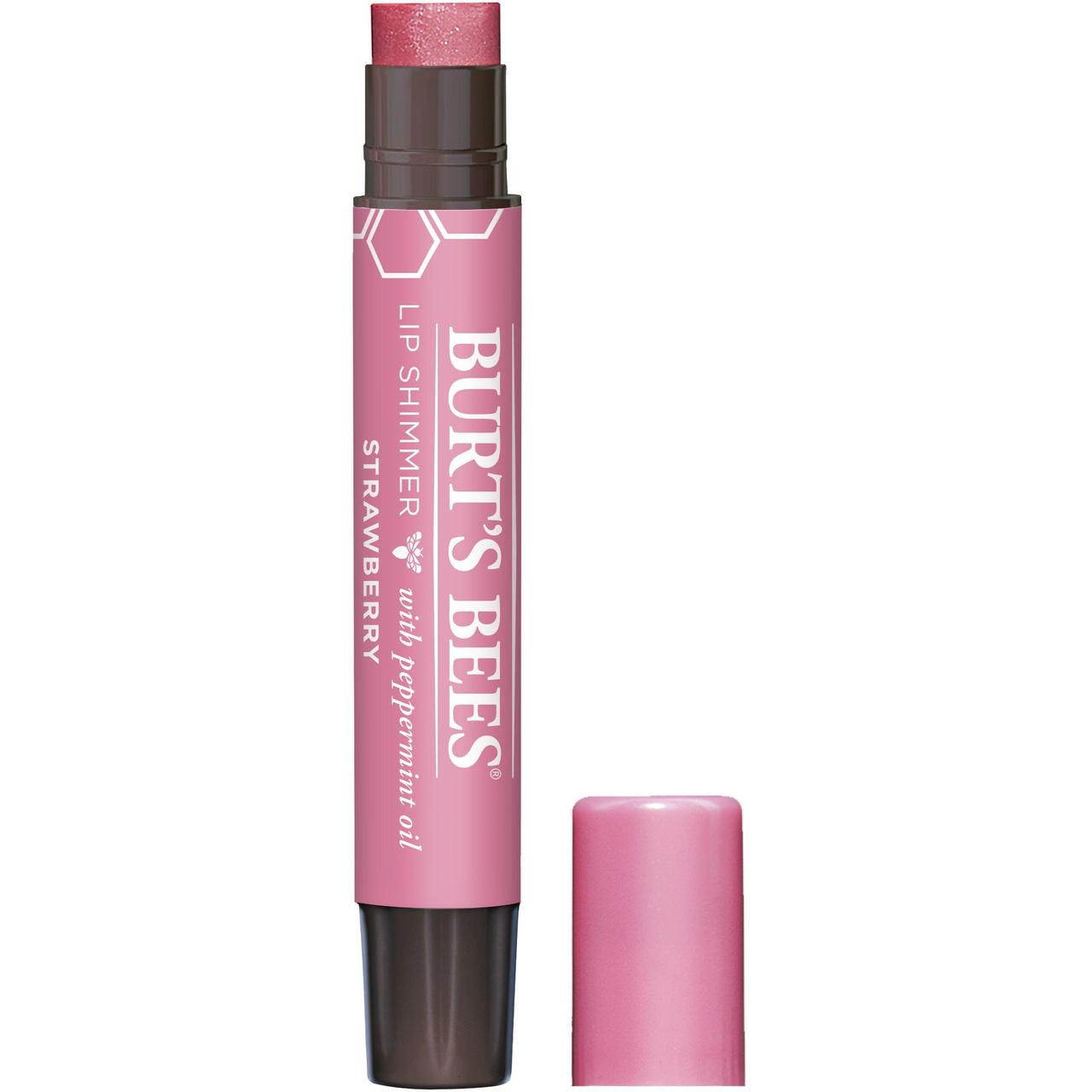 Burt's Bees 100% Natural Origin Moisturising Lip Shimmer, Strawberry