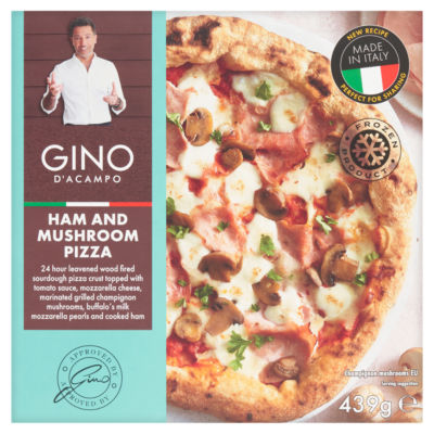 Gino D'Acampo Ham and Mushroom Pizza 439g