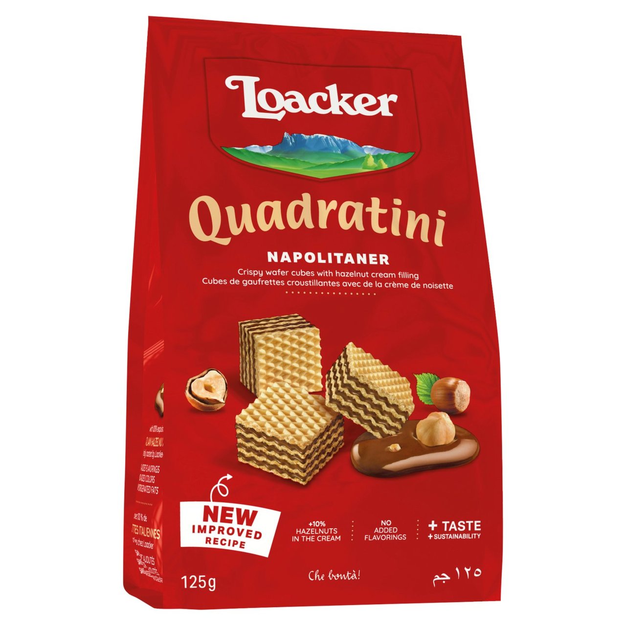 Loacker Hazelnut Napolitaner Quadratini Wafers