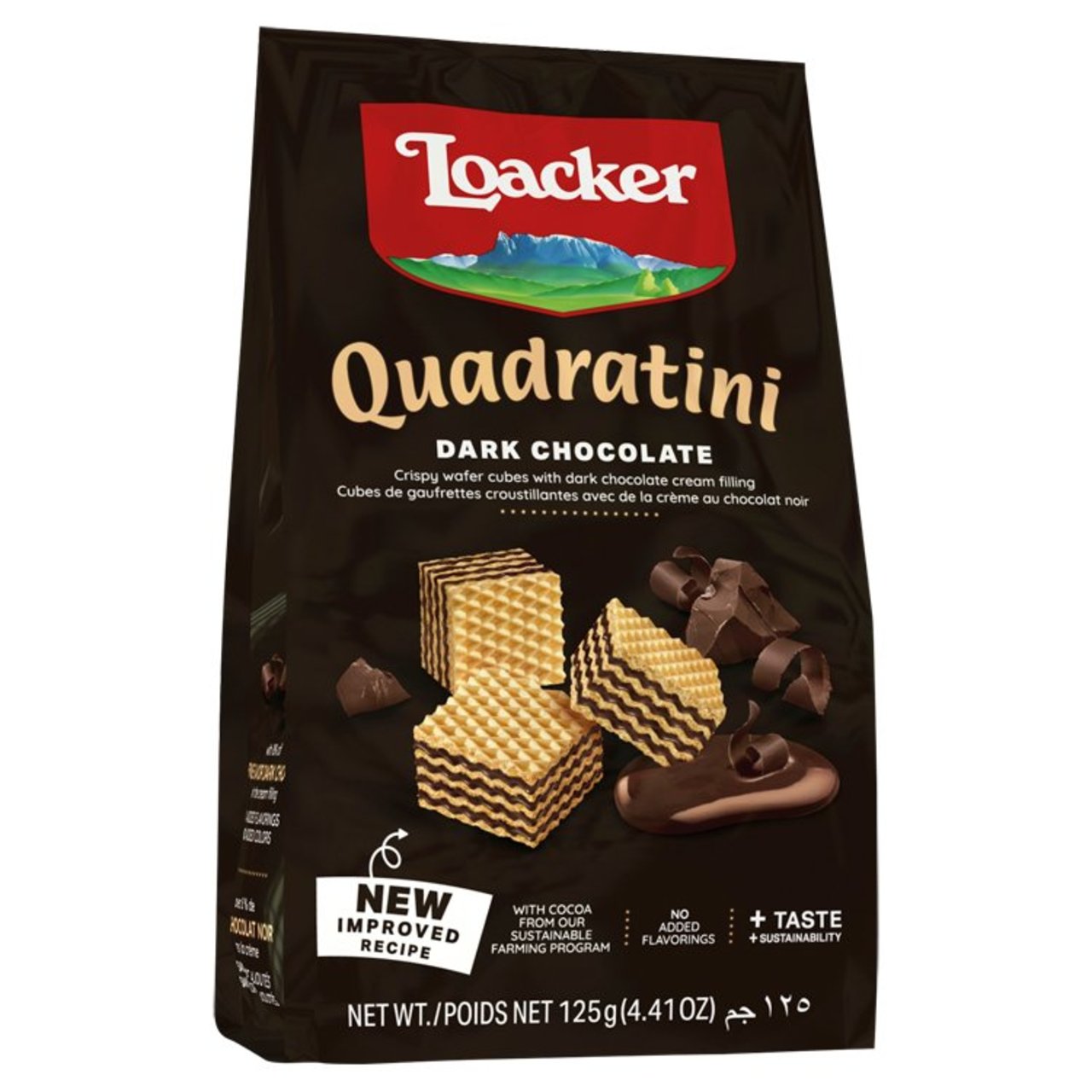 Loacker Dark Chocolate Quadratini Wafers