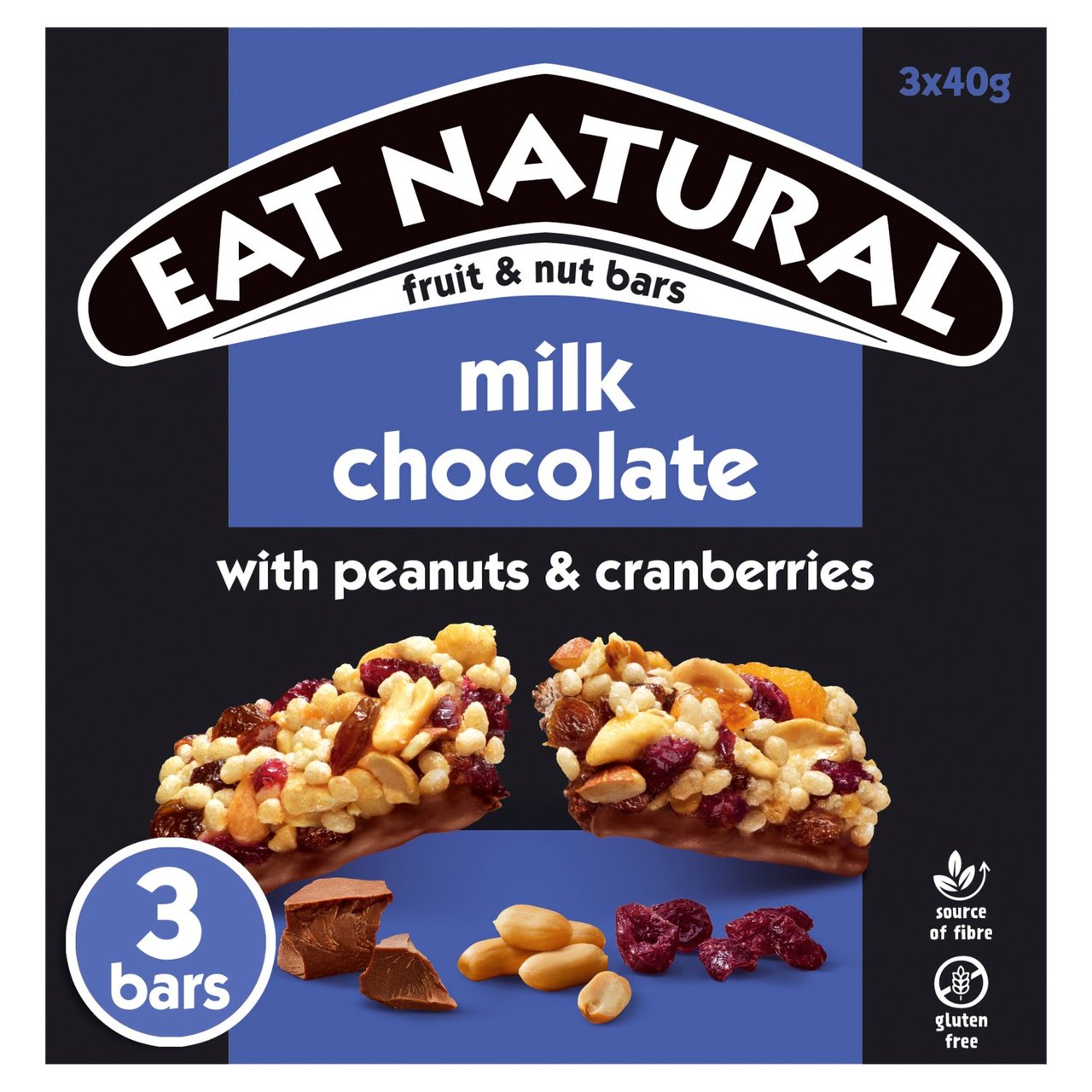 Eat Natural Milk Chocolate Peanuts & Cranberries Bars