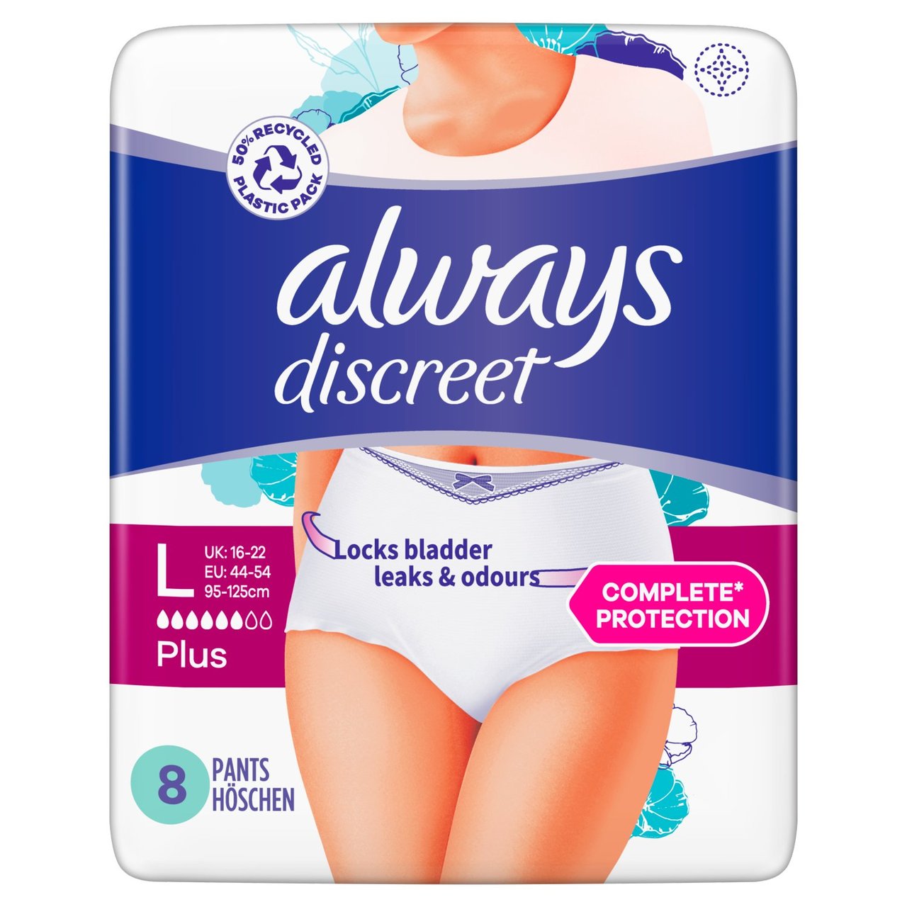Always Discreet Boutique Incontinence Pants Medium 9 per pack