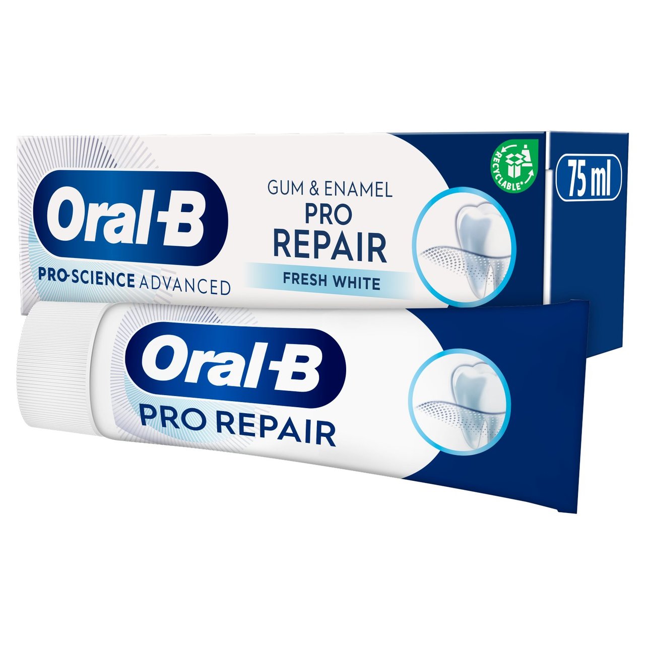 Oral-B Gum and Enamel Repair Gentle Whitening Toothpaste 75ml -  HelloSupermarket