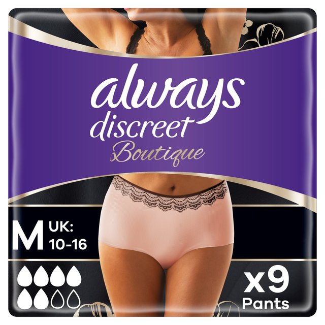 Always Discreet Boutique Incontinence Pants Plus Medium Peach 9 pack