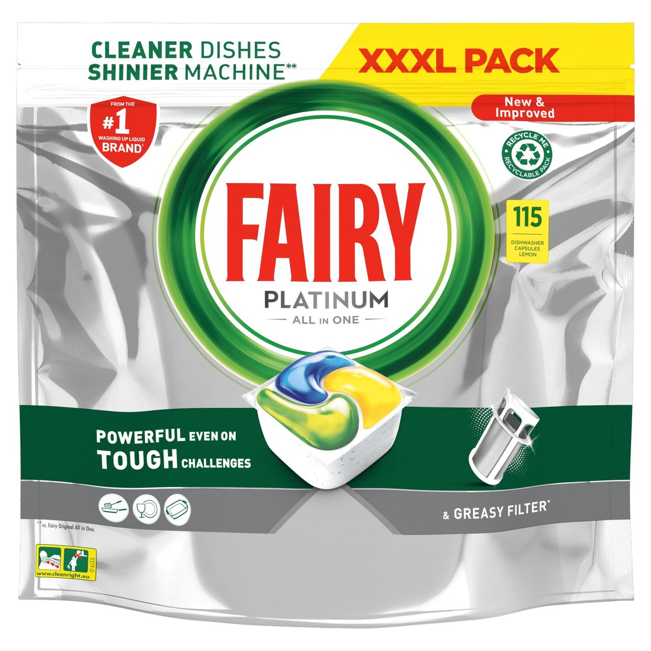 Fairy 115 Platinum Dishwasher Tablets