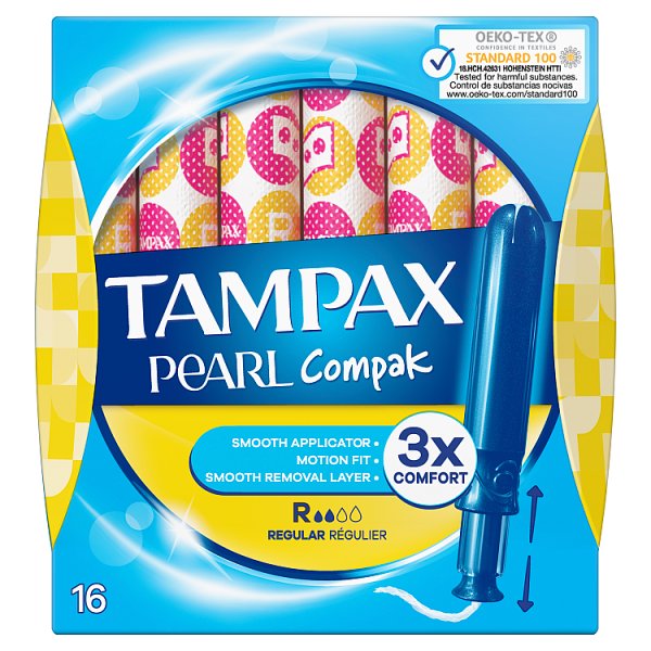 Tampax Pearl Compak Tampons Regular 16 per pack