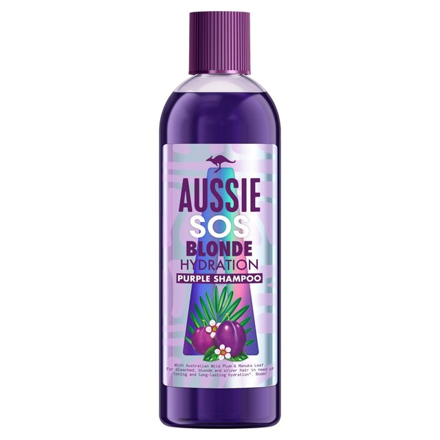 Aussie Blonde Hydration Purple Shampoo with Hemp for Blonde and Silver Hair