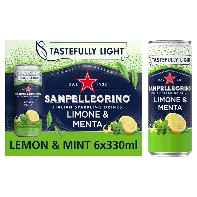 San Pellegrino Lemon & Mint Cans  6 x 330ml