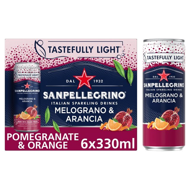 San Pellegrino Pomegranate & Orange Cans  6 x 330ml