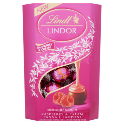 Lindt LINDOR RASPBERRY & CREAM 200g