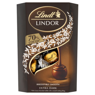 Lindt LINDOR 70% Dark Chocolate Truffles Box