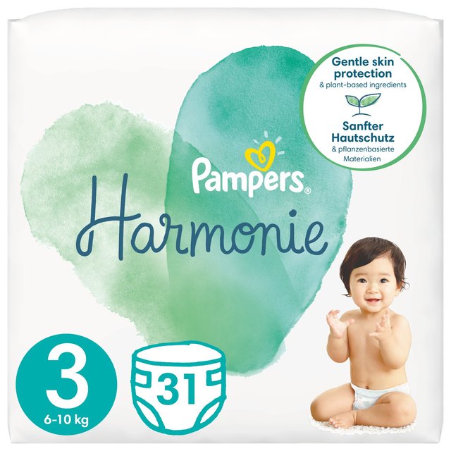 Pampers Harmonie Nappies, Size 3 (6-10kg) Essential Pack