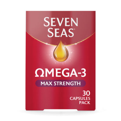 Seven Seas Omega-3 Fish Oil Max Strength with Vitamin D Capsules 30 per pack