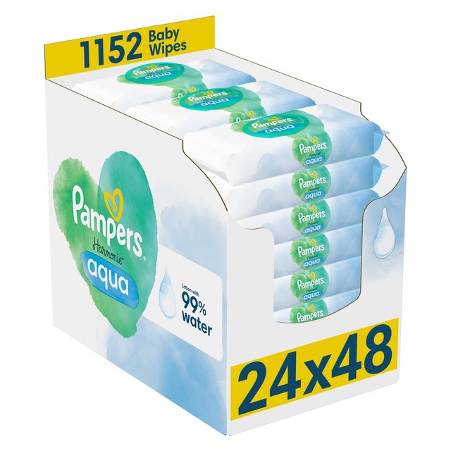 Pampers Aqua Harmonie Baby Wipes  24 x 48 per pack