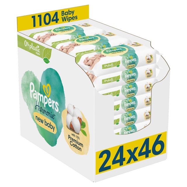 Pampers Harmonie New Baby Wipes Sensitive  24 x 46 per pack