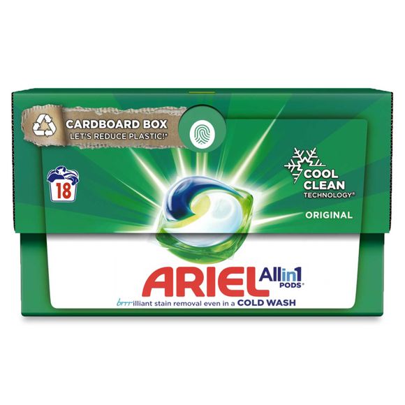 Ariel All-in-1 Pods®, Washing Liquid Capsules Original 18 Pack