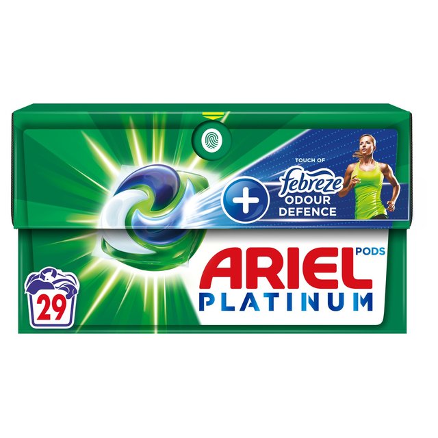 Ariel Platinum + Febreze Odour Defence Washing Capsules 29 per pack