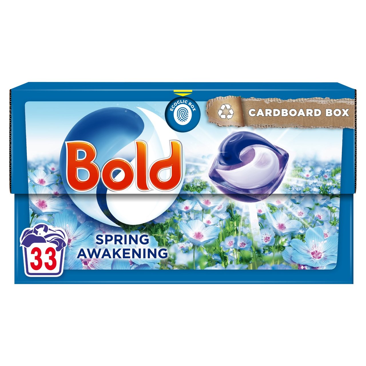 Bold All-In-1 Spring Awakening Washing Capsules 33 per pack