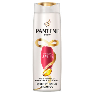 Pantene Pro-V Shampoo, Infinite Lengths | Strengthen & Nourish Mid To Long Damaged Hair | 400ml