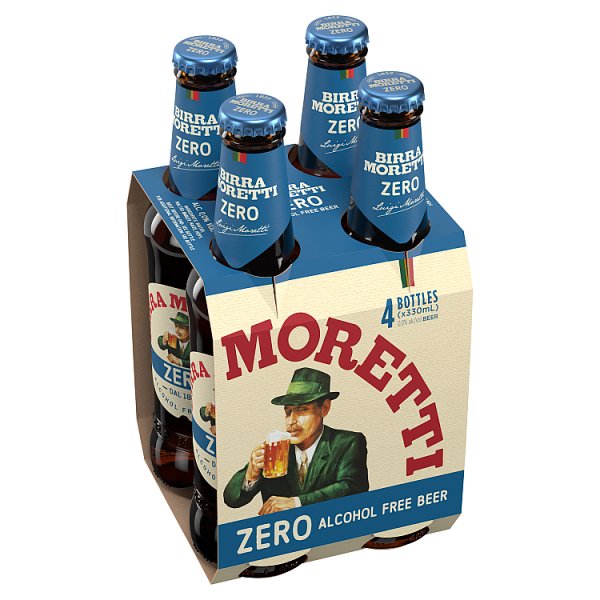 Birra Moretti Zero Alcohol Free 4 x 33cl