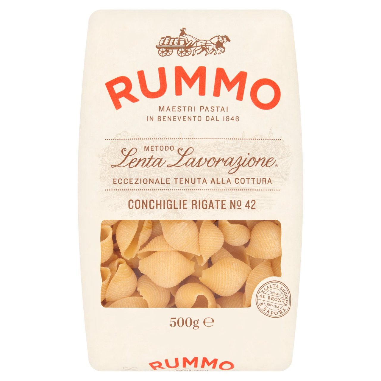 Rummo Conchiglie Rigate Pasta No.42